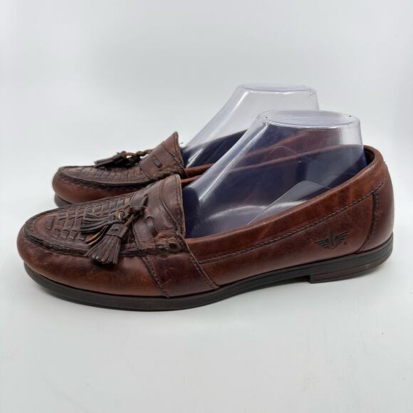 Dockers Tassel Loafer Slip On Flats Dress Shoes Leather Brown Mens Size US 9.5 - Picture 5 of 7